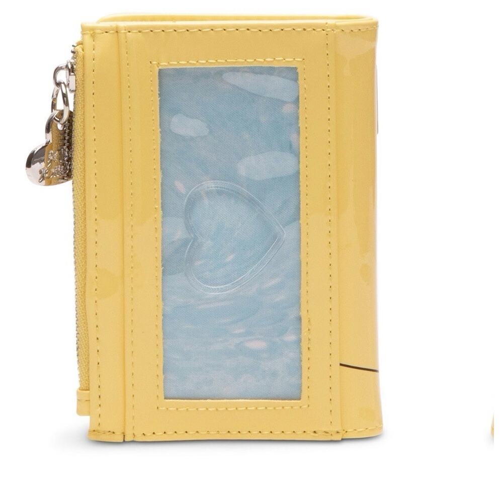 Betsey Johnson Kitsch Spin Me Bi-Fold Yellow Wallet BJ34665M New Sealed - Picture 2 of 13